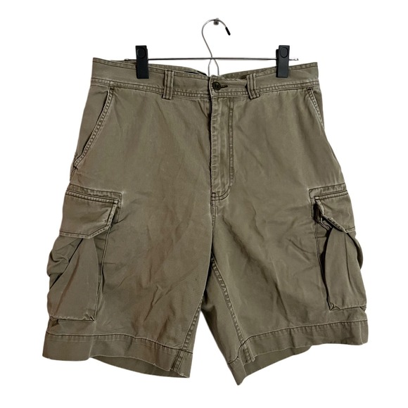Vintage Polo Ralph Lauren Shorts Mens 33 Brown Military Baggy Cargo Paratrooper - Picture 1 of 10